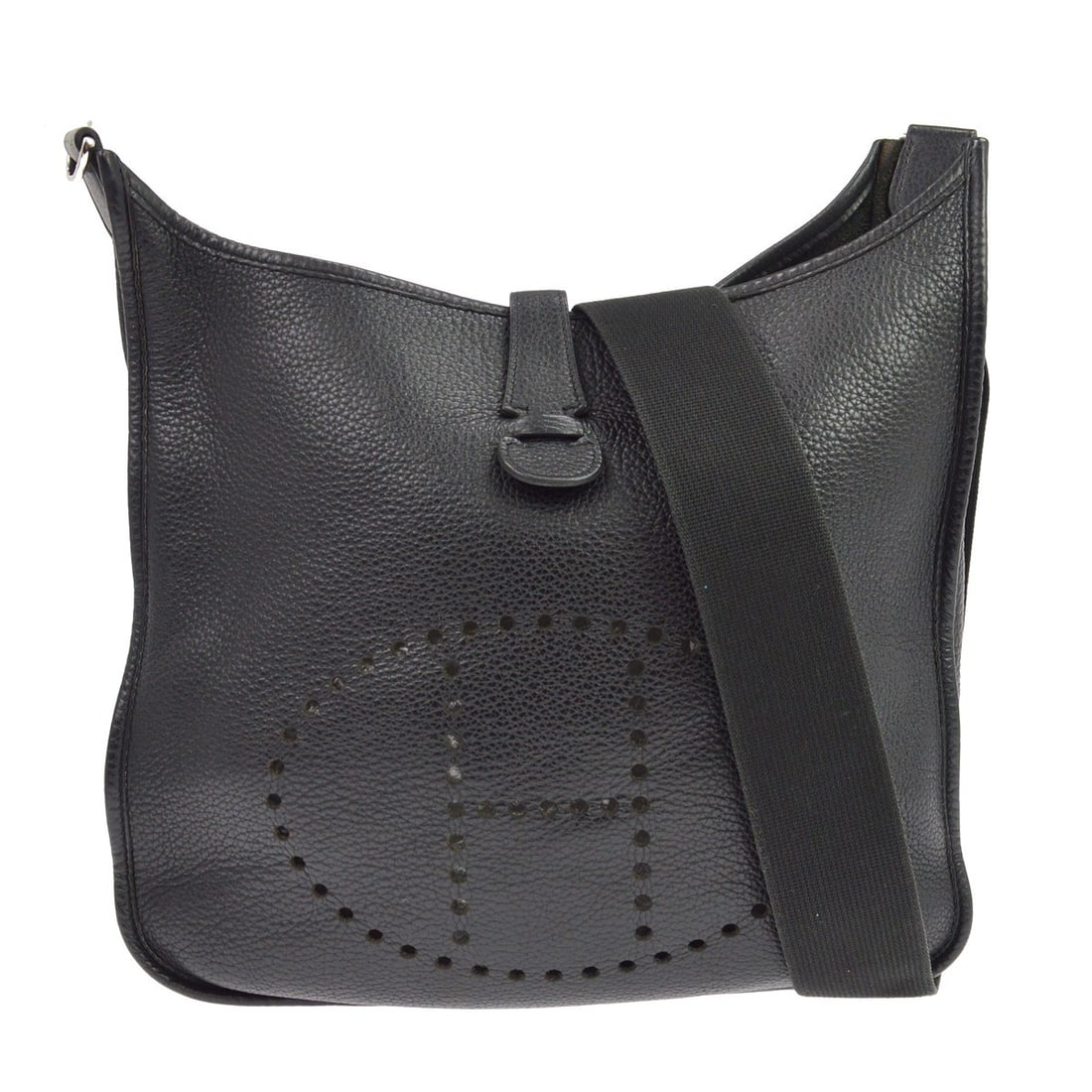 Hermes Evelyne Gen II leather shoulder bag black (1 of 8)