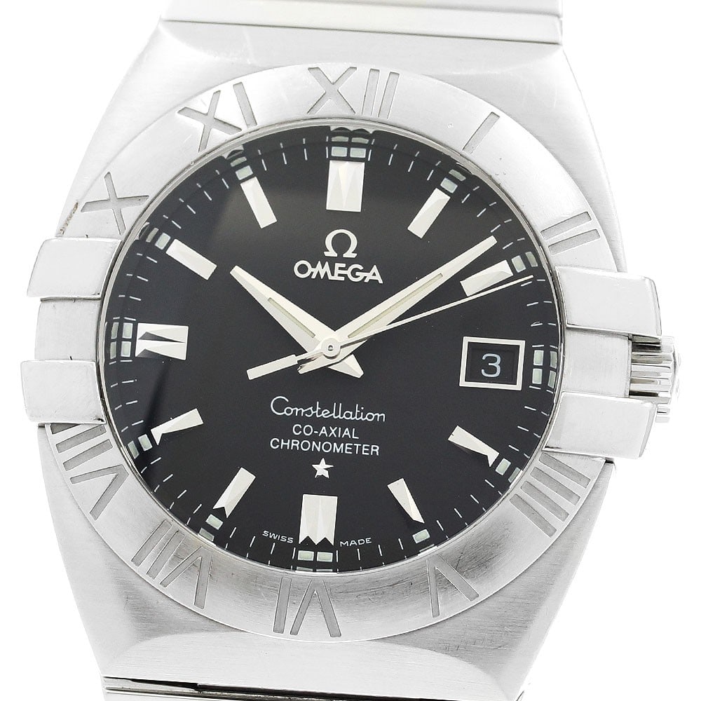 OMEGA Constellation Double Eagle automatic mens date watch 1501.51: OMEGA Constellation Double Eagle automatic mens date watch 1501.51 Omega Constellation Double Eagle men's wristwatch with date display. This automatic watch features a black dial and stainless steel c