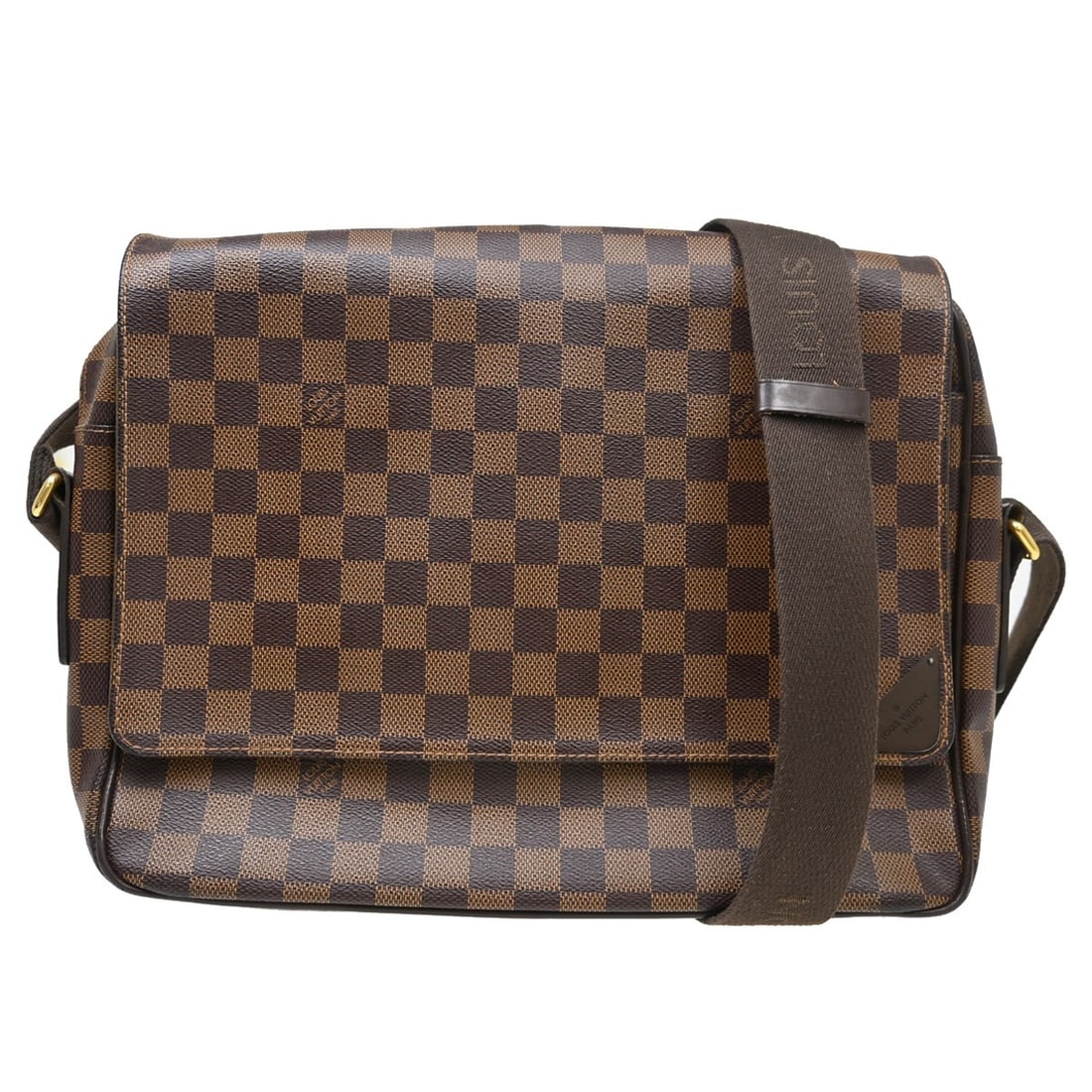 Louis Vuitton Shelton MM Damier Canvas Shoulder Bag Brown N41149: Louis Vuitton Shelton MM Damier Canvas Shoulder Bag Brown N41149 Louis Vuitton Shelton MM crossbody messenger bag in Damier canvas with leather trim and a brown lining. This medium bag features an adj
