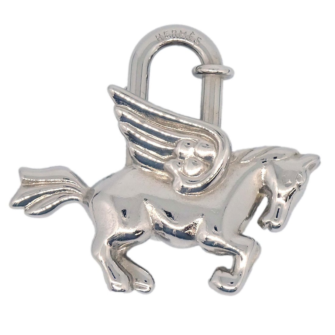 Hermes Le Cheval Pegasus Cadena Charm 1993 Silver Plated (1 of 5)