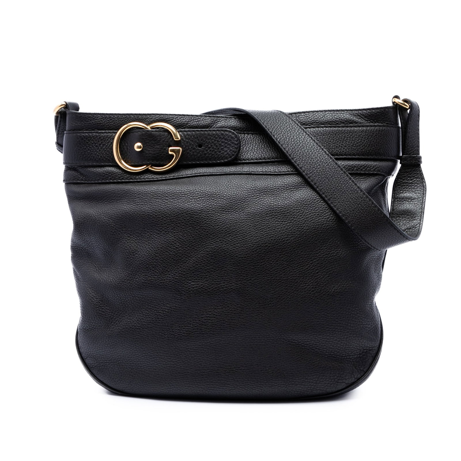 Gucci Ride Large Shoulder Bag in Black Calfskin Leather (1 of 6)