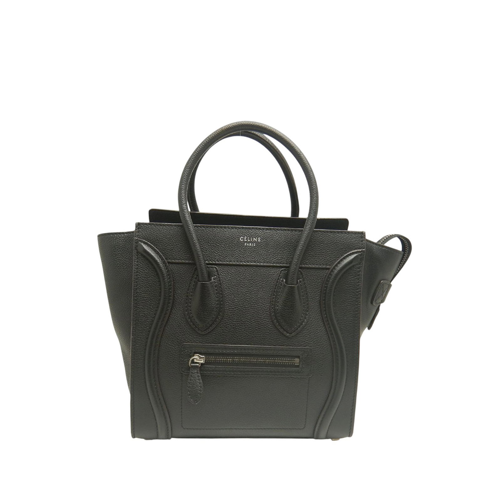 Celine Micro Luggage Tote Black Calfskin Leather Handbag (1 of 18)