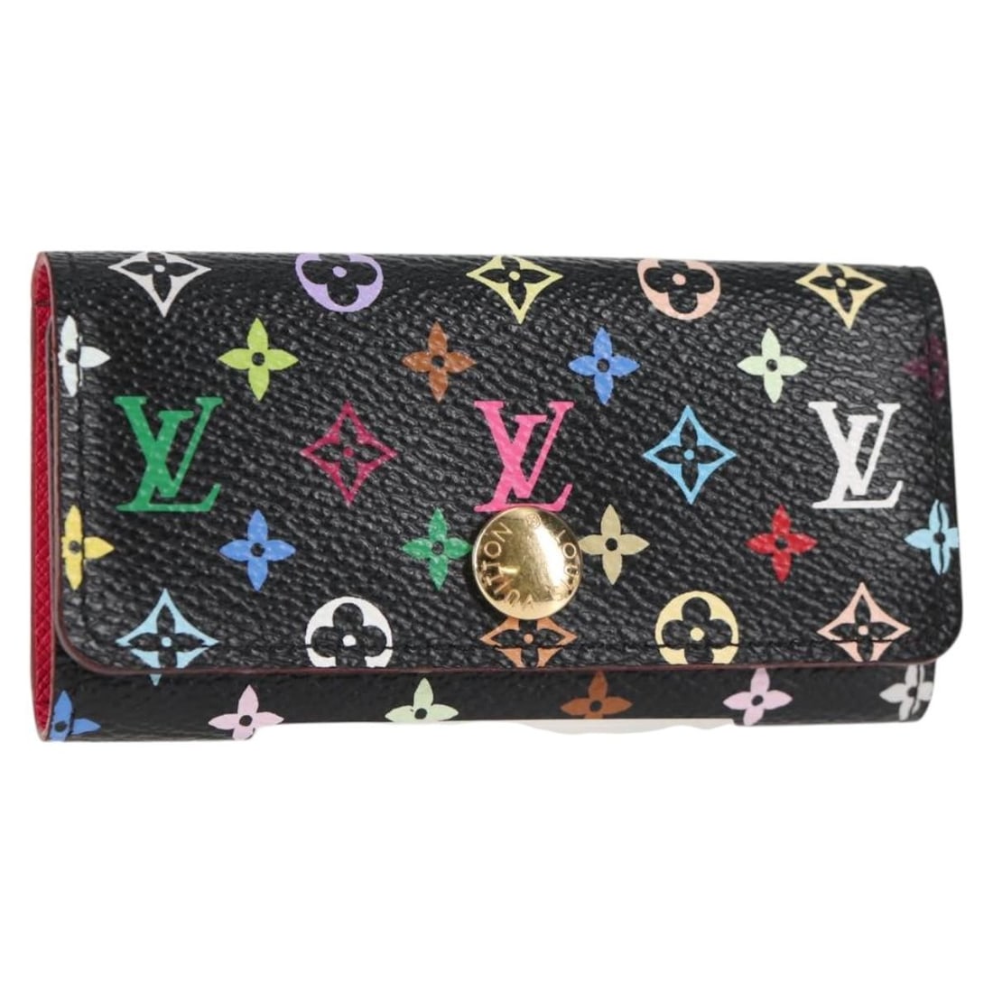 Louis Vuitton M93732 Multicles 4 Key Case Black Monogram Multicolor Canvas: Louis Vuitton M93732 Multicles 4 Key Case Black Monogram Multicolor Canvas Louis Vuitton multicolor key case in black Monogram Multicolor canvas. It measures approximately 10.5 cm W x 5 cm H x 2 cm D 