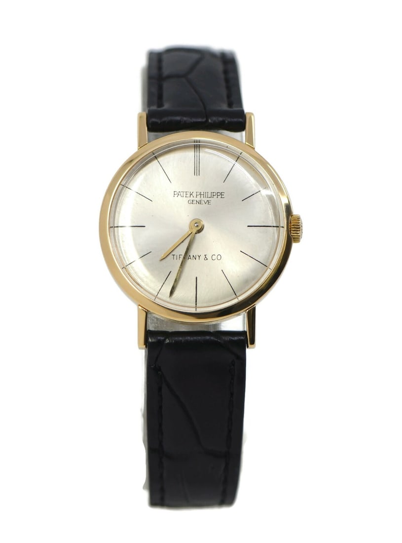 Patek Philippe Ref 3442 Calatrava Tiffany Co 18K Yellow Gold Wristwatch (1 of 5)