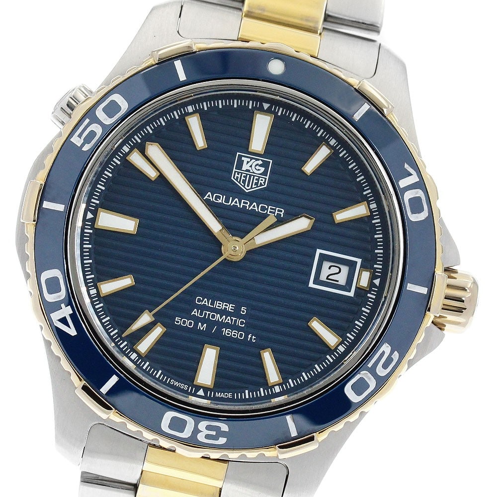 TAG Heuer Aquaracer Caliber 5 automatic mens date watch WAK2120.BB0835: TAG Heuer Aquaracer Caliber 5 automatic mens date watch WAK2120.BB0835 TAG Heuer Aquaracer Caliber 5 automatic men's wristwatch with date display. This watch features a navy dial and a stainless steel