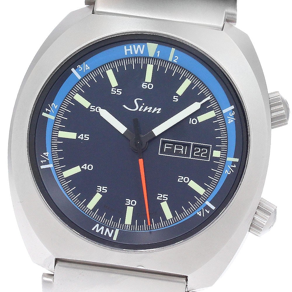 Sinn 240.ST.GZ men's automatic wristwatch with day date black dial: Sinn 240.ST.GZ men's automatic wristwatch with day date black dial Sinn 240.ST.GZ Instrument Watch men's wristwatch with automatic movement and a black dial. This day-date model features a stainless s