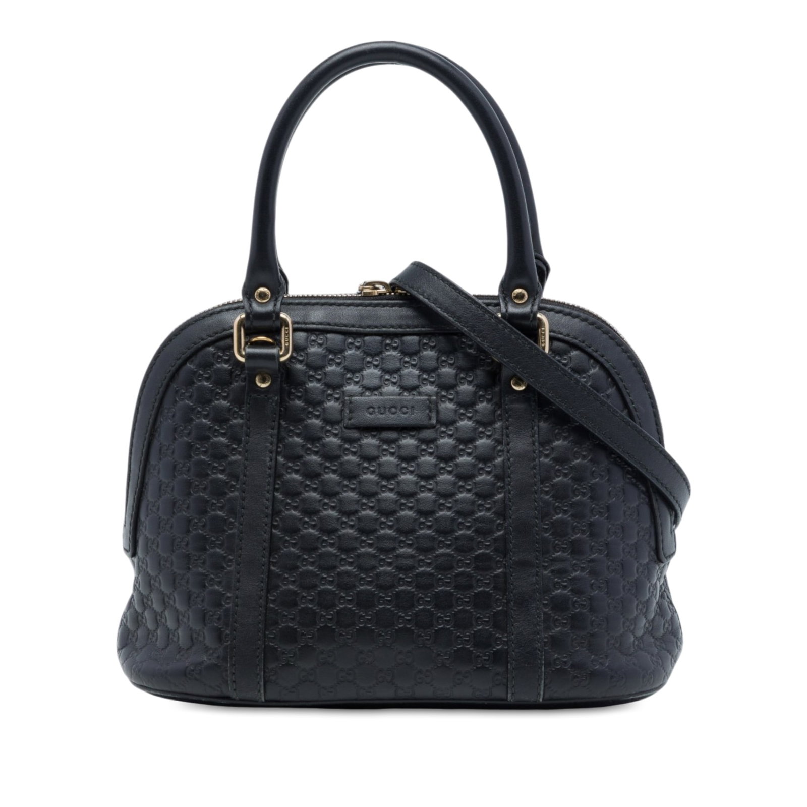 Gucci Mini Microguccissima Leather Dome Satchel Black (1 of 8)