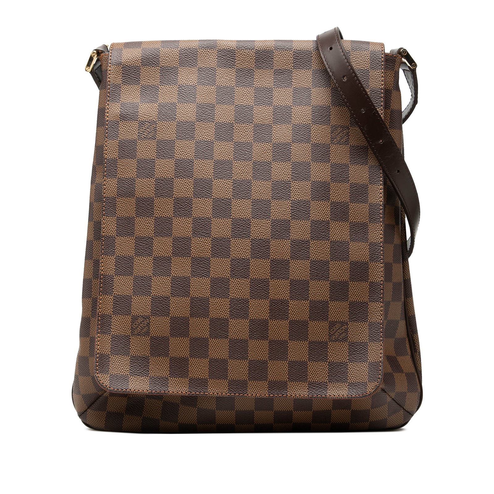 Louis Vuitton Musette Salsa GM Damier Ebene Shoulder Bag: Louis Vuitton Musette Salsa GM Damier Ebene Shoulder Bag Louis Vuitton Damier Ebene Musette Salsa GM shoulder bag with a damier canvas body, adjustable flat leather shoulder strap, front flap with mag
