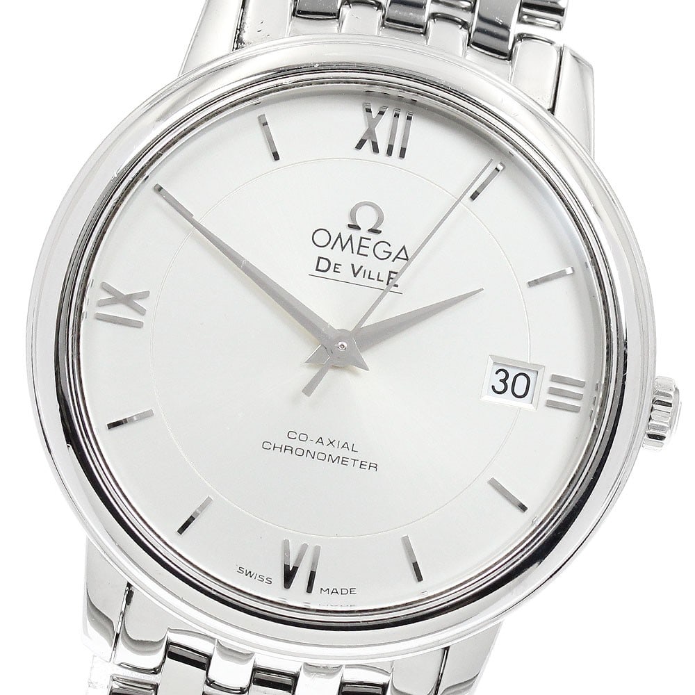 OMEGA De Ville Prestige 424.10.37.20.02.001 Automatic Date Watch: OMEGA De Ville Prestige 424.10.37.20.02.001 Automatic Date Watch OMEGA De Ville Prestige men's wristwatch with automatic movement and date display. This stainless steel watch features a silver dial an