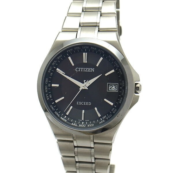 Citizen CB1035-57E Exceed mens titanium Eco-Drive radio-controlled watch: Citizen CB1035-57E Exceed mens titanium Eco-Drive radio-controlled watch Citizen EXCEED men's wristwatch with a solar-powered radio-controlled movement. This refined model features Super Titanium with