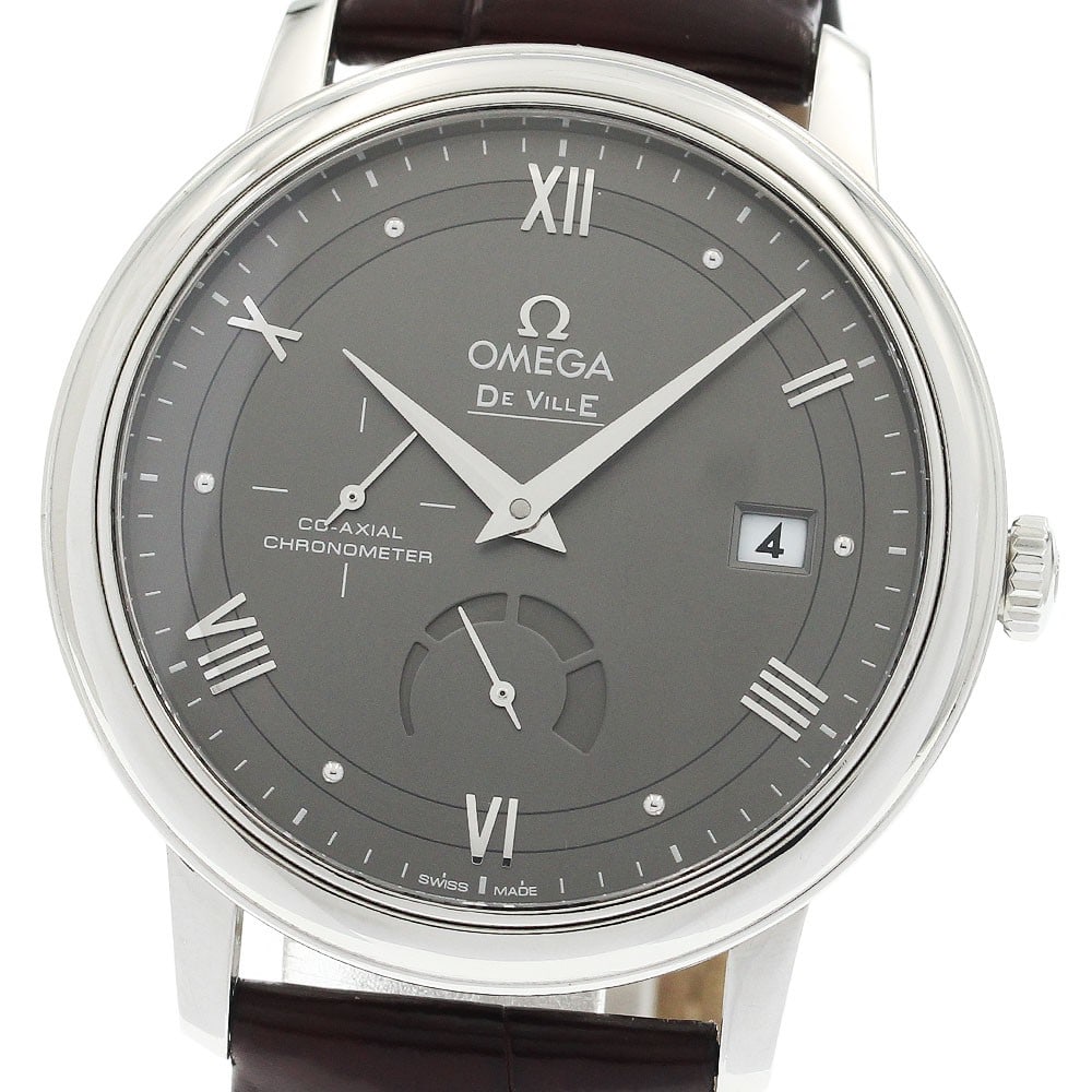OMEGA De Ville Prestige 424.13.40.21.06.001 Mens Power Reserve Watch: OMEGA De Ville Prestige 424.13.40.21.06.001 Mens Power Reserve Watch OMEGA De Ville Prestige Co-Axial wristwatch with a gray dial, automatic movement, and date, small seconds, and power reserve functi