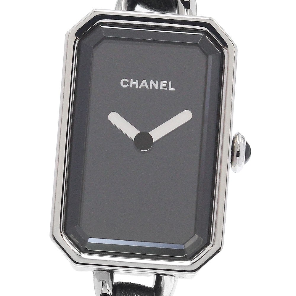 CHANEL Premiere Lock H3749 womens quartz wristwatch black dial: CHANEL Premiere Lock H3749 womens quartz wristwatch black dial CHANEL Premiere Rock Triple quartz women's wristwatch with a black dial and stainless steel case. This watch features a stainless steel a