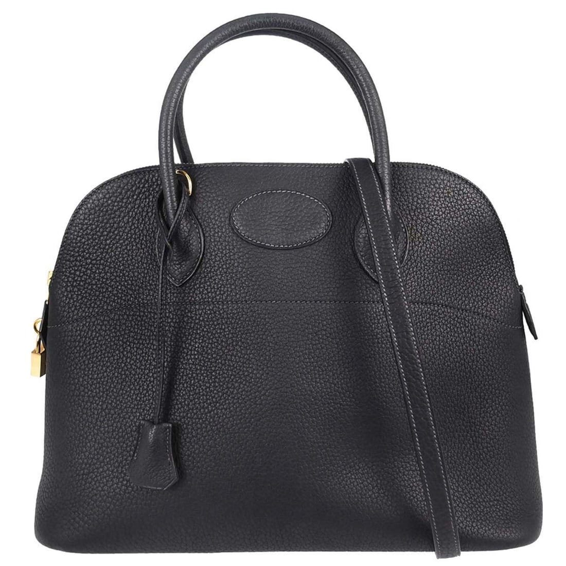 Hermes Bolide 35 Taurillon Clemence Blue Indigo 2way Bag (1 of 15)