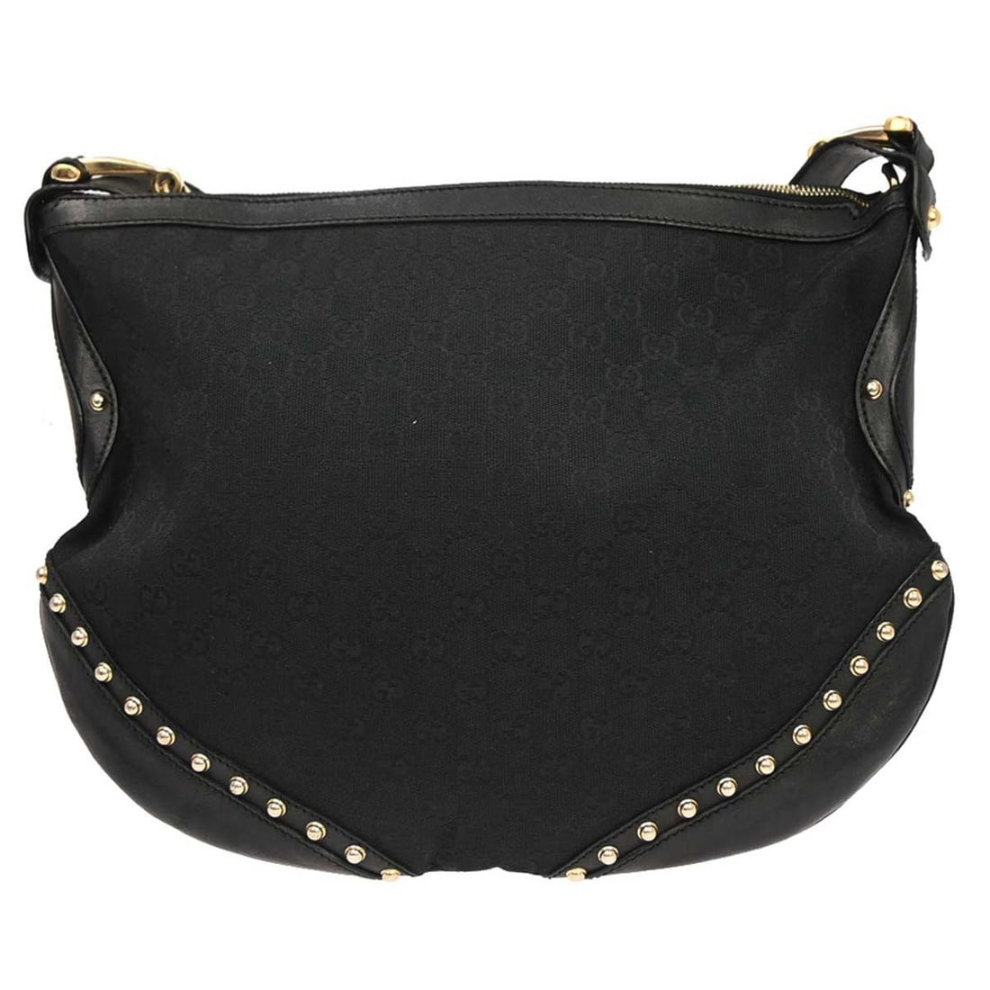 Gucci Pelham GG Sherry Large Black Canvas Leather Shoulder Bag: Gucci Pelham GG Sherry Large Black Canvas Leather Shoulder Bag Gucci Pelham shoulder bag in black canvas and leather with the GG Sherry design. This large women's shoulder bag is made in Italy and fea