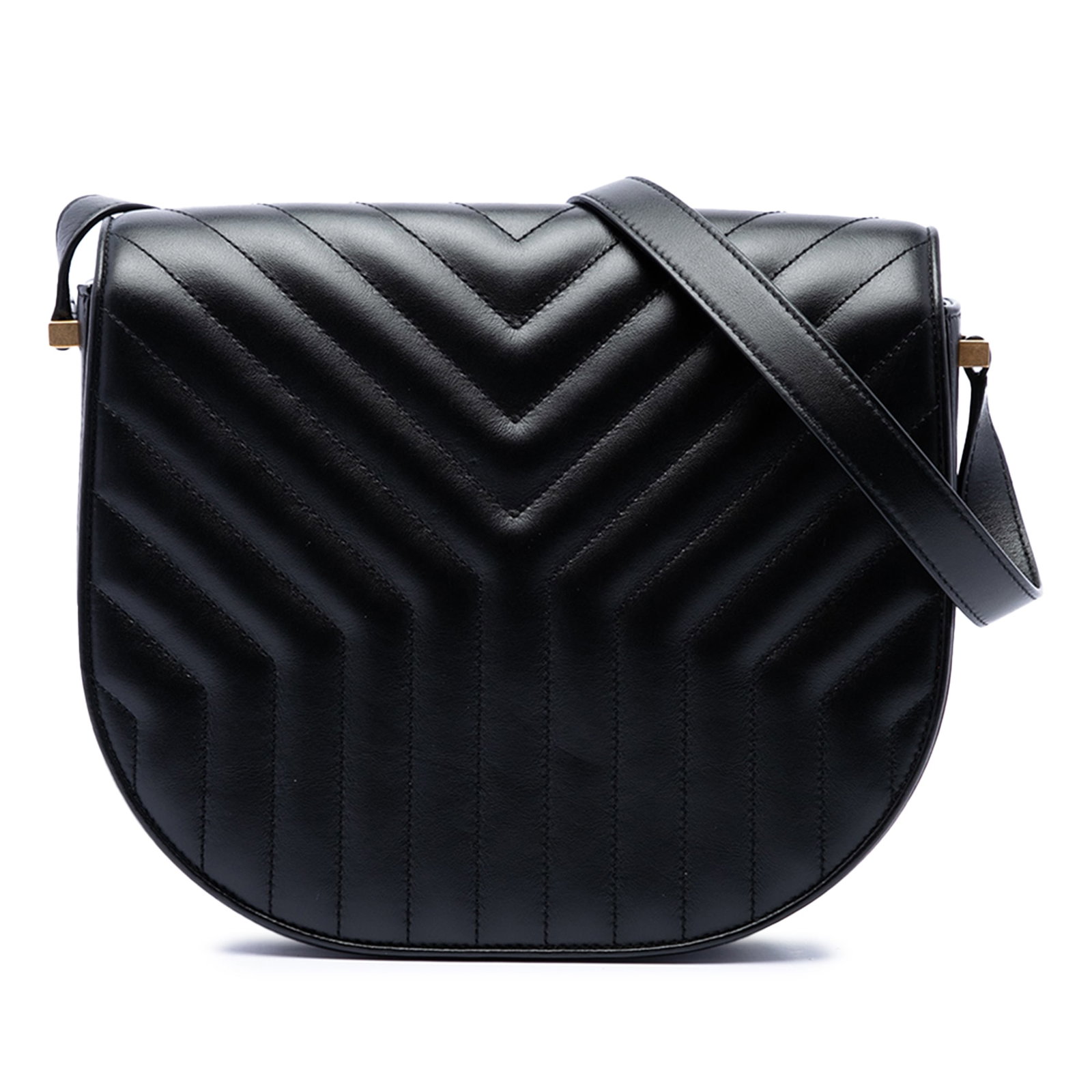 Saint Laurent Joan Medium Matelasse Leather Crossbody Bag: Saint Laurent Joan Medium Matelasse Leather Crossbody Bag Saint Laurent Medium Matelasse Calfskin Joan Crossbody in black quilted leather. This crossbody bag features a flat adjustable leather strap, 