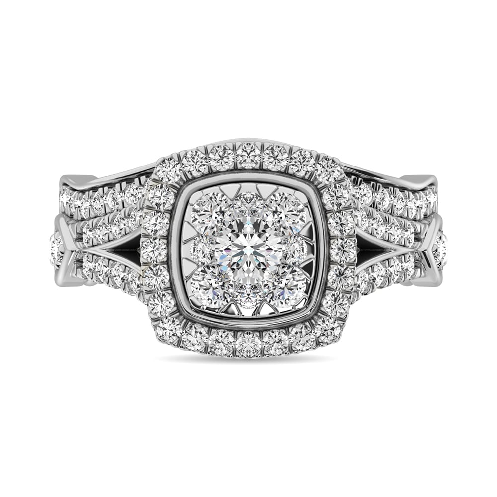 Diamond 1 1/4 Ct.tw Bridal Ring in 14K White Gold: Diamond 1 1/4 Ct.tw Bridal Ring in 14K White Gold 14k White Gold Stone Color: G-h Stone Clarity: I1 Each ring is presented in standard size 6.5. Complimentary resizing is available between sizes 510 (