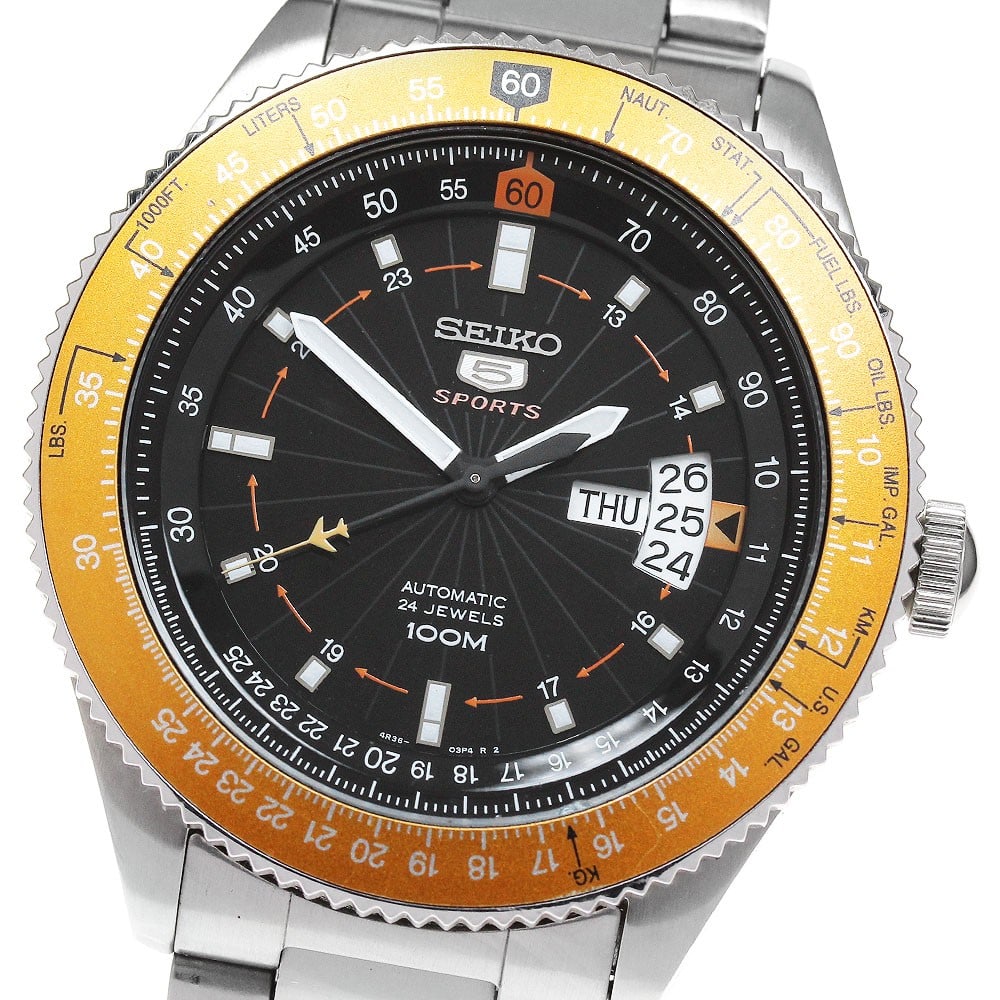 SEIKO Seiko 5 Sports mens automatic day date watch SRP611K1 4R36-03S0 (1 of 6)