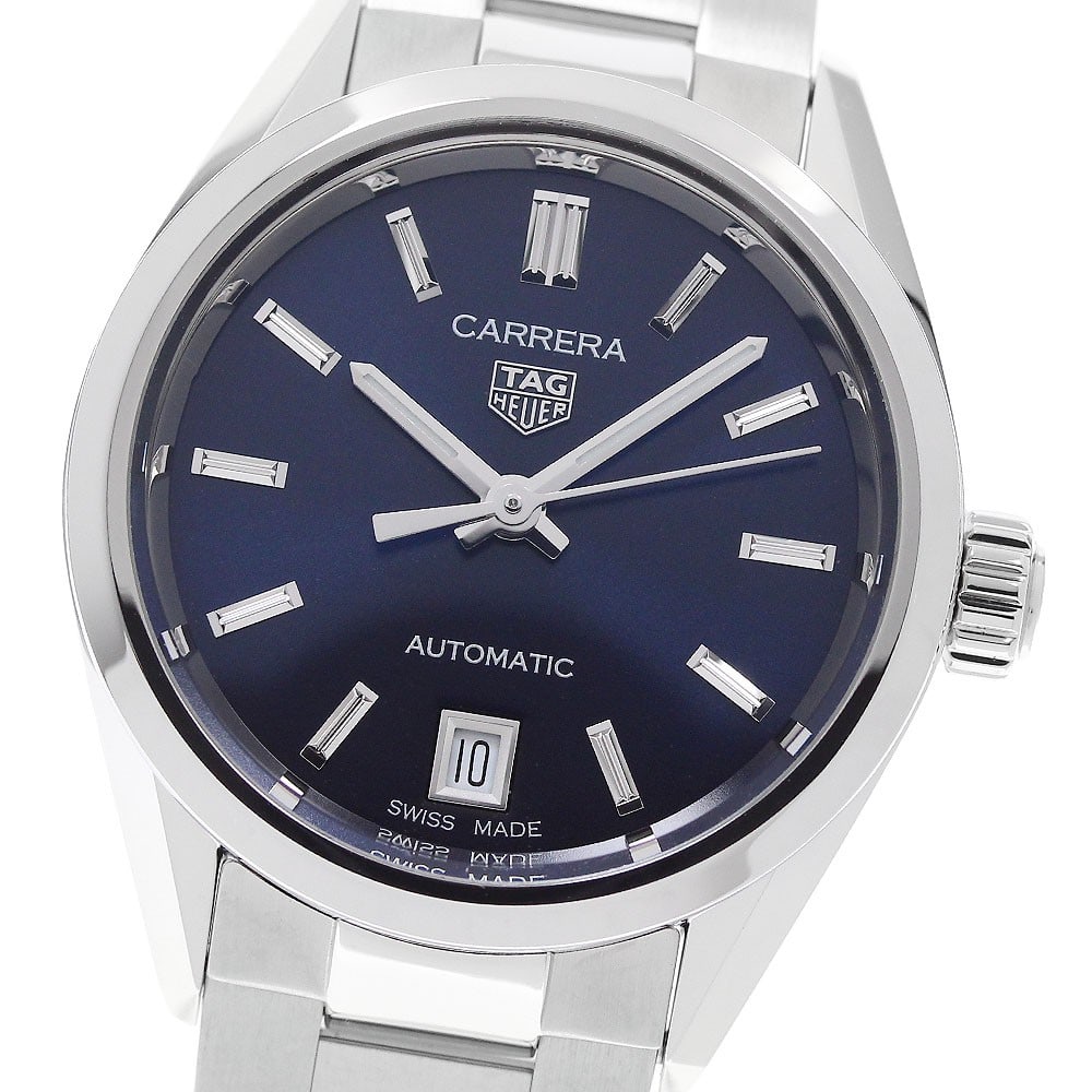 TAG Heuer Carrera Caliber 9 Automatic Date Ladies Watch WBN2411.BA0621: TAG Heuer Carrera Caliber 9 Automatic Date Ladies Watch WBN2411.BA0621 TAG Heuer Carrera Calibre 9 women's wristwatch with automatic movement and date display. This Swiss-made watch features a stainle