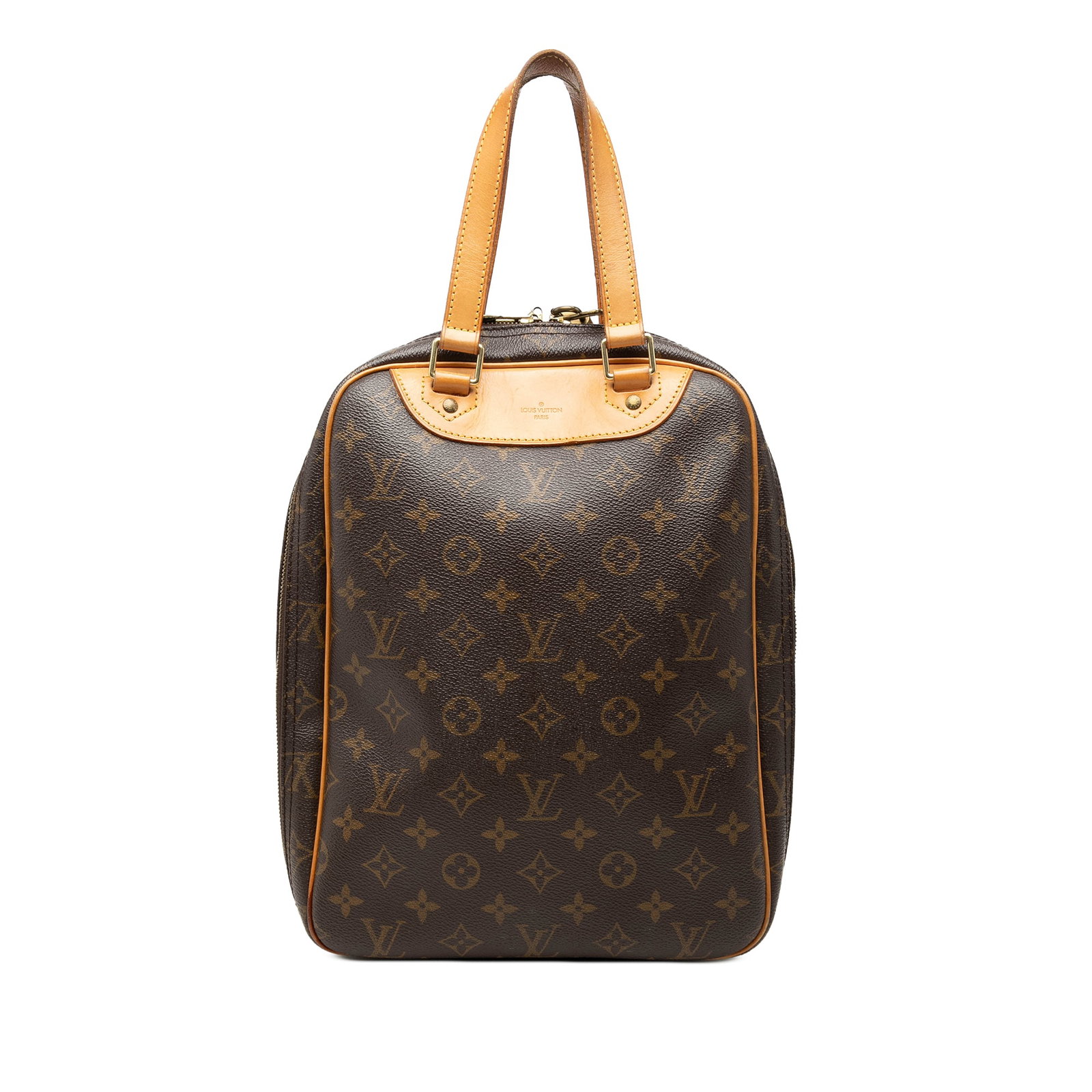 Louis Vuitton Excursion Monogram Canvas Handbag Brown: Louis Vuitton Excursion Monogram Canvas Handbag Brown Louis Vuitton Monogram Excursion bag crafted with a monogram canvas body and vachetta leather trim. It features flat vachetta leather handles, a z