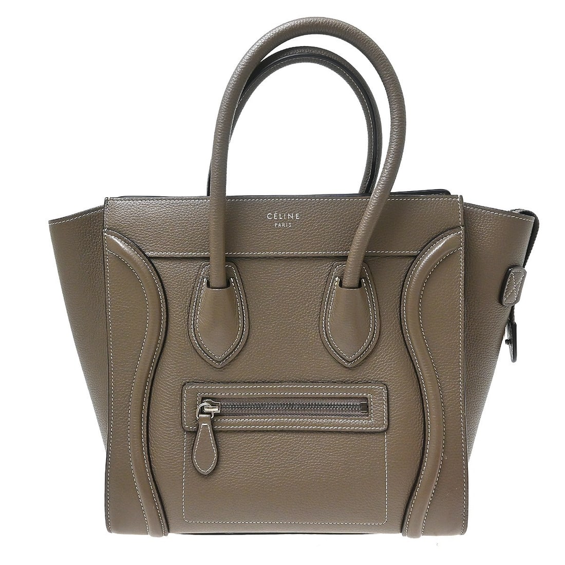 CELINE Luggage Micro Brown Leather Top Handle Tote (1 of 9)