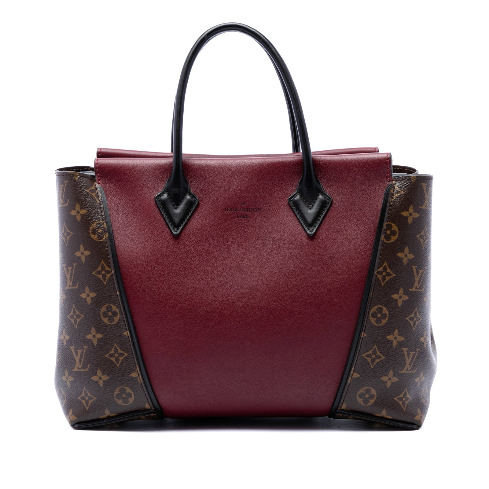 Louis Vuitton Monogram W PM leather tote bag red: Louis Vuitton Monogram W PM leather tote bag red Louis Vuitton Monogram W PM Tote crafted with a monogram canvas and cuir orfevre leather body. The bag features rolled leather handles, a hidden magnet