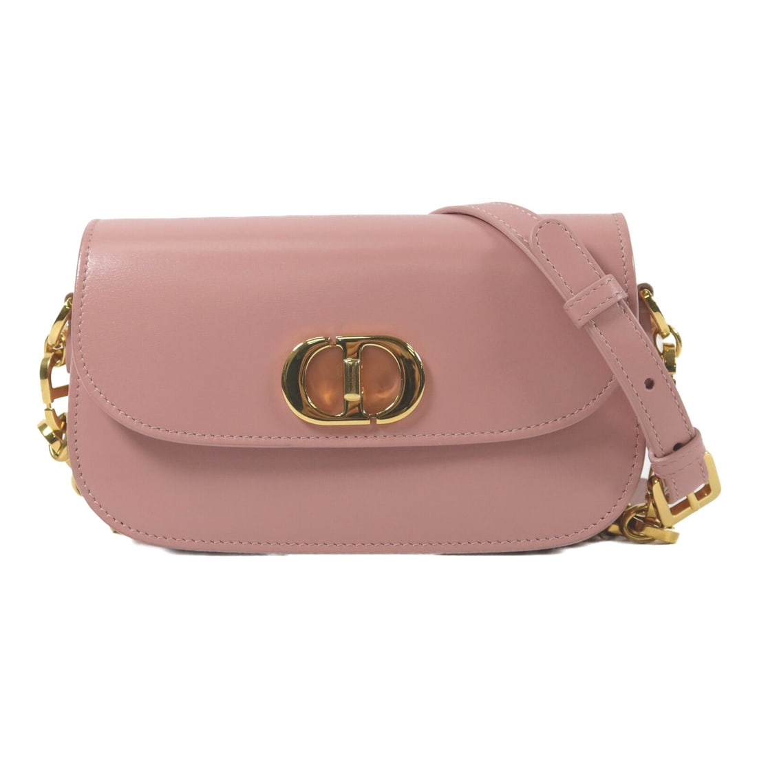 Dior 30 Montaigne Avenue Pink Calfskin Chain Shoulder Bag: Dior 30 Montaigne Avenue Pink Calfskin Chain Shoulder Bag Christian Dior 30 Montaigne Avenue chain shoulder bag in pink calfskin with CD turn-lock closure and a structured shoulder silhouette. The int