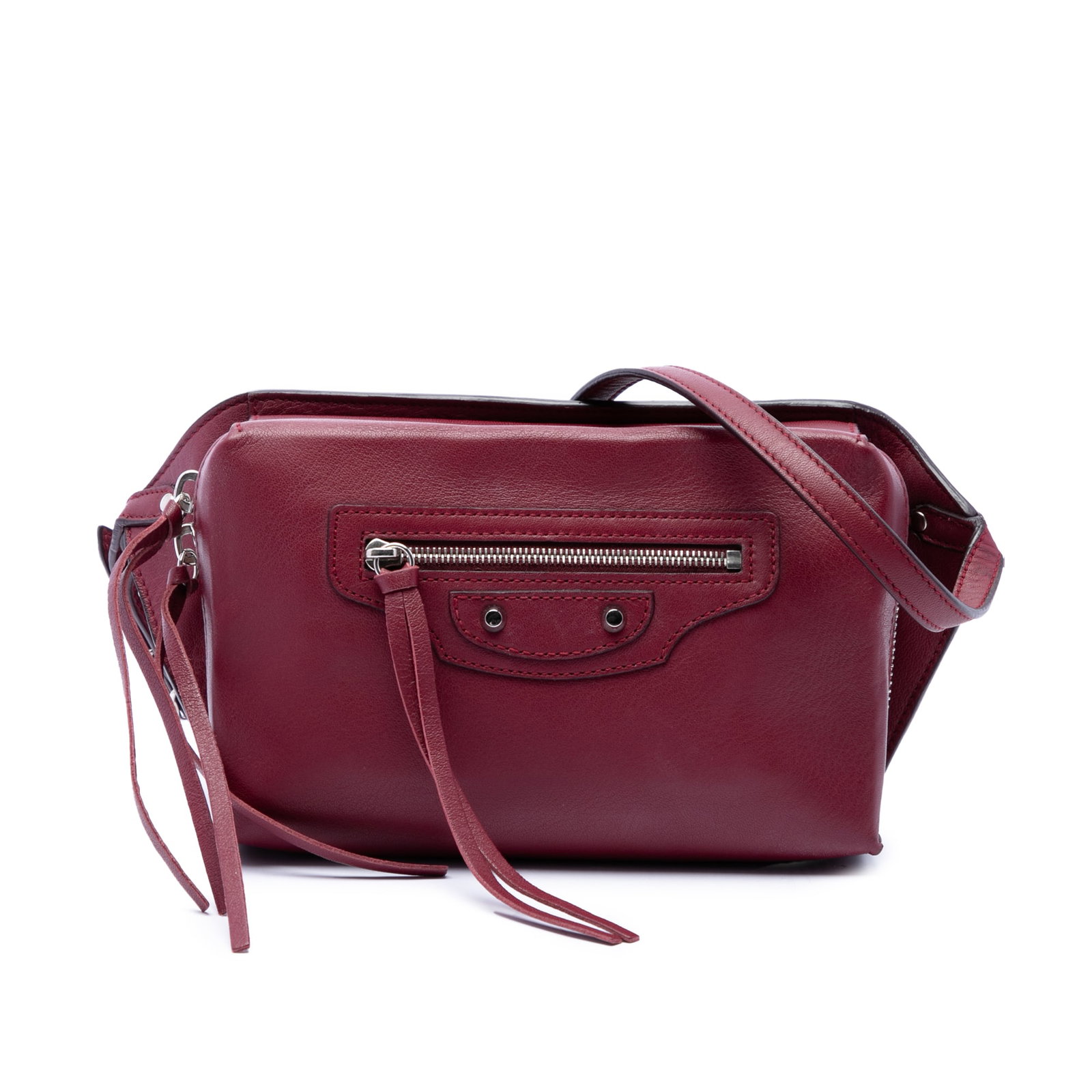 Balenciaga Papier Leather Belt Bag Red Made in Italy: Balenciaga Papier Leather Belt Bag Red Made in Italy Balenciaga Papier belt bag crafted in red calfskin leather with an adjustable flat leather waist strap, top zip closure, exterior front zip pocket,