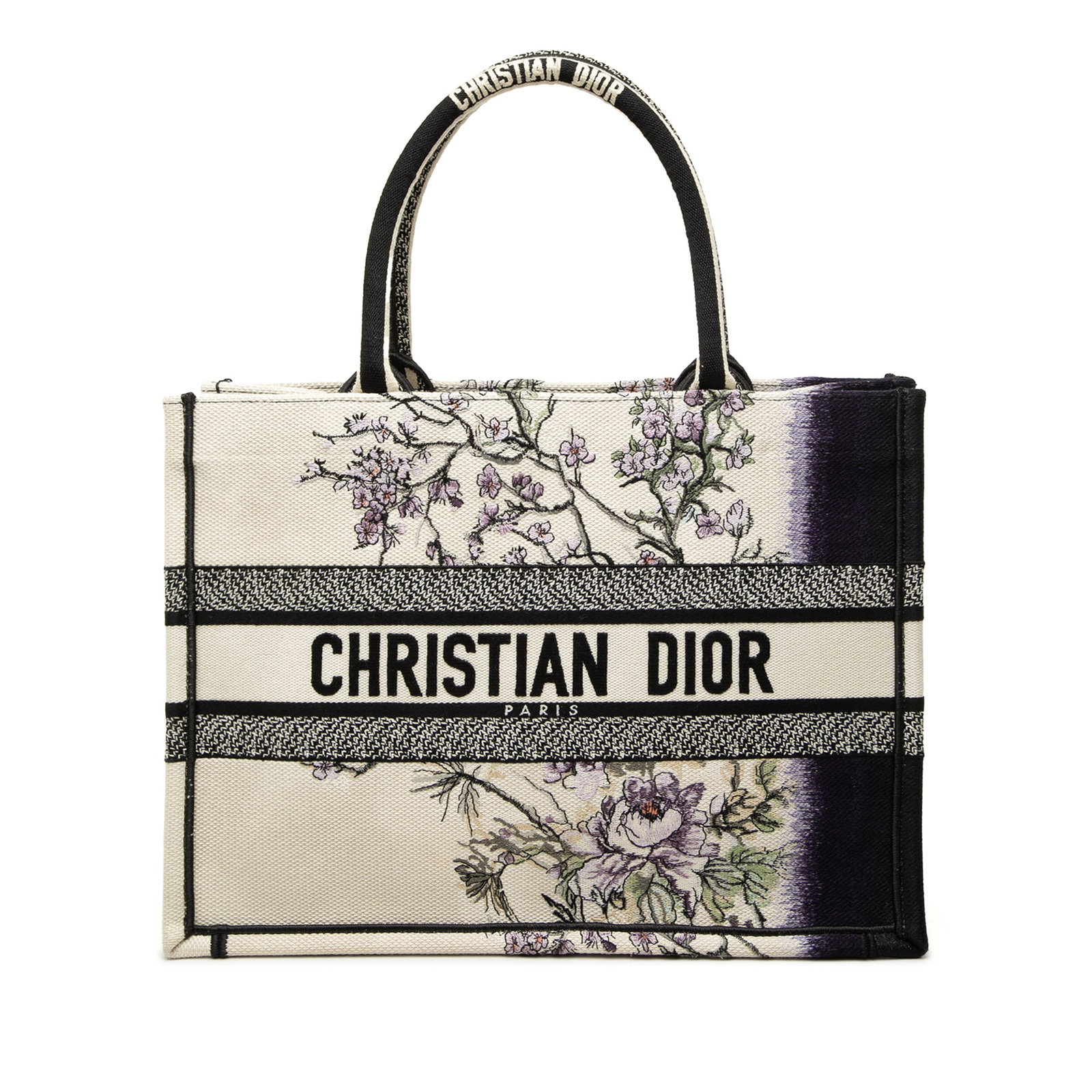 Dior Book Tote Medium Floral Embroidered Canvas Handbag (1 of 6)