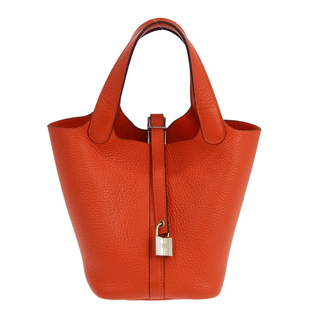 Hermes Picotin Lock 18 PM Clemence Leather Tote Orange Field (1 of 6)