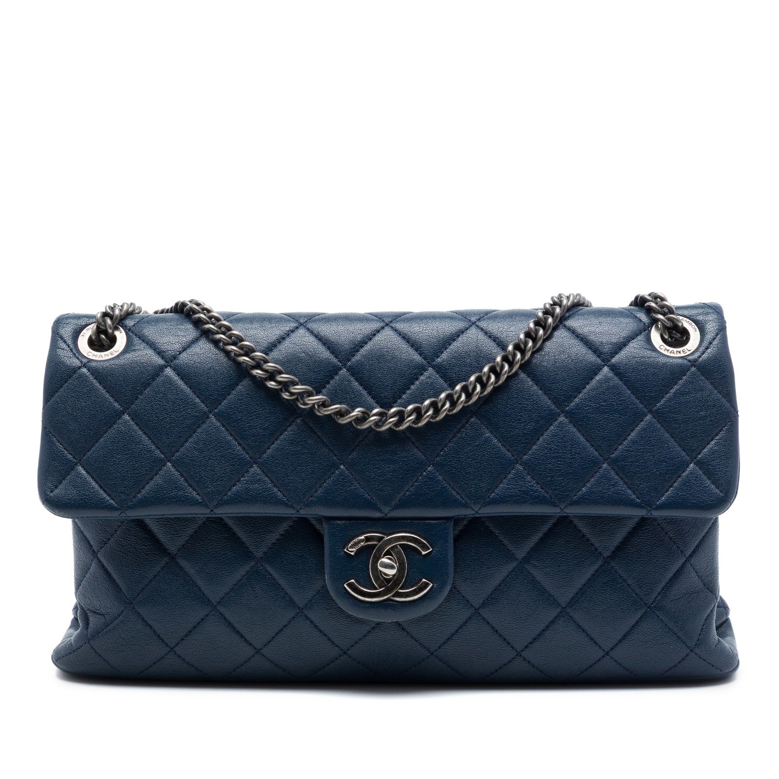 Chanel Burgundy Rocks Flap Shoulder Bag Quilted Sheepskin Large (1 of 6)