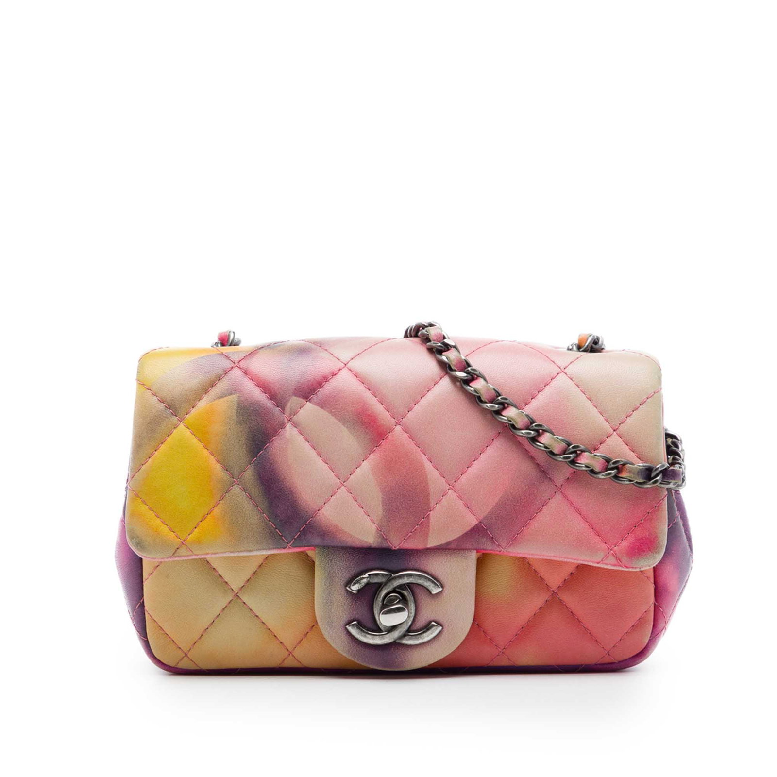 Chanel Flower Power Extra Mini Single Flap Crossbody Bag Pink Lambskin (1 of 8)