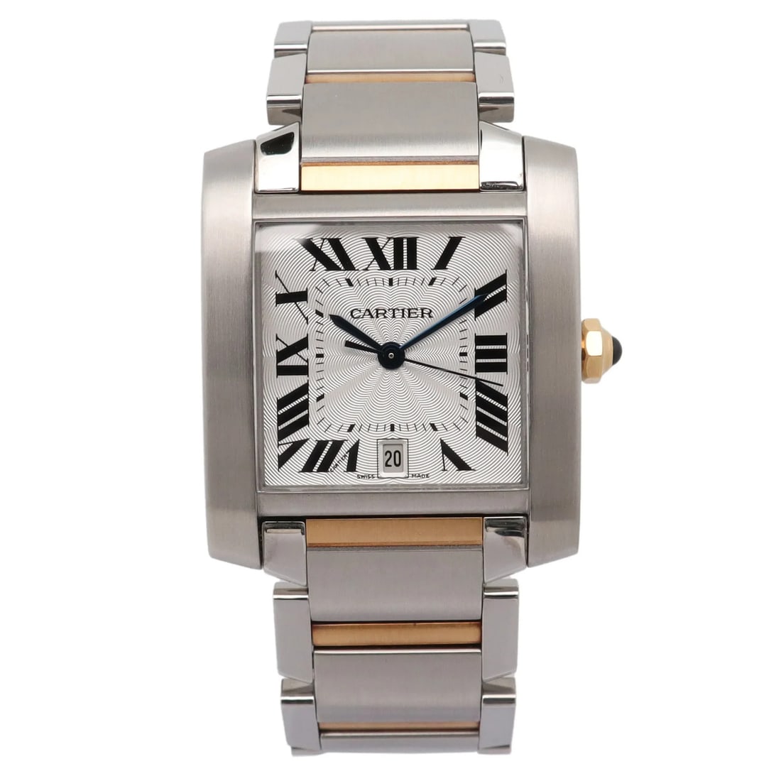 Cartier Tank Francaise 28mm Automatic Wristwatch Steel 18k Gold Ref 2302: Cartier Tank Francaise 28mm Automatic Wristwatch Steel 18k Gold Ref 2302 Cartier Tank Francaise wristwatch with an automatic movement and classic rectangular case. This women's luxury watch features a