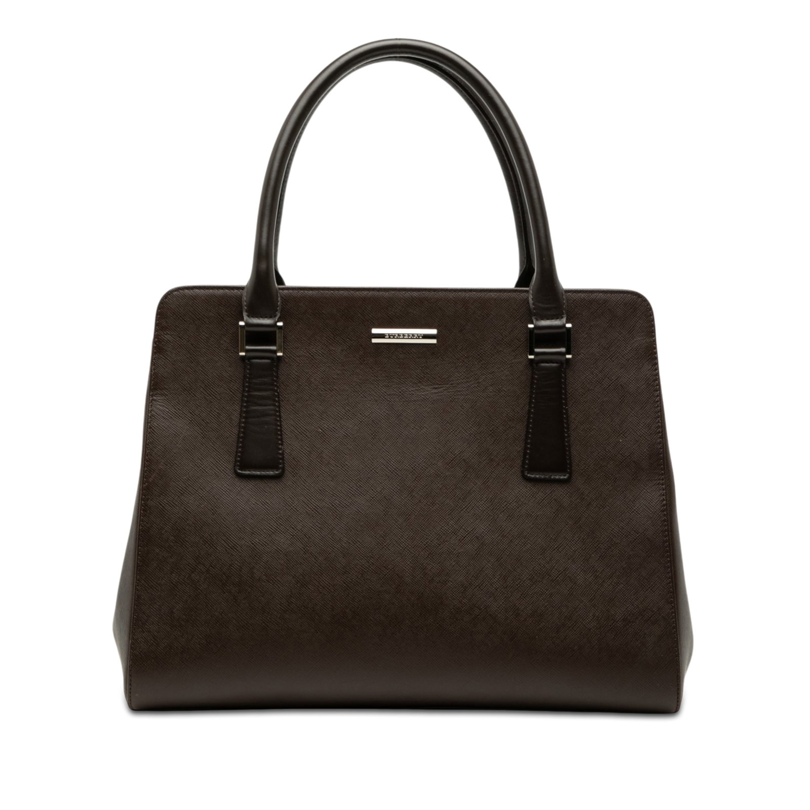 Brown Leather Open Top Bag Burberry Made in Italy: Brown Leather Open Top Bag Burberry Made in Italy Burberry leather handbag in brown with rolled leather handles, an open top, and a practical interior layout with zip and slip compartments and pockets
