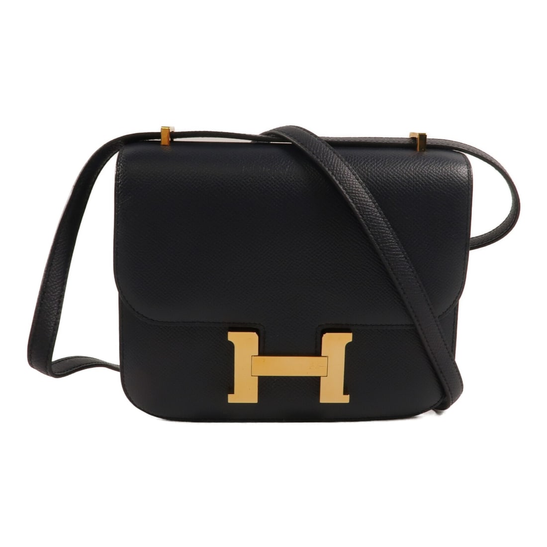 Hermes Constance Mini Epsom Calfskin Shoulder Bag Bleu Indigo GHW (1 of 15)