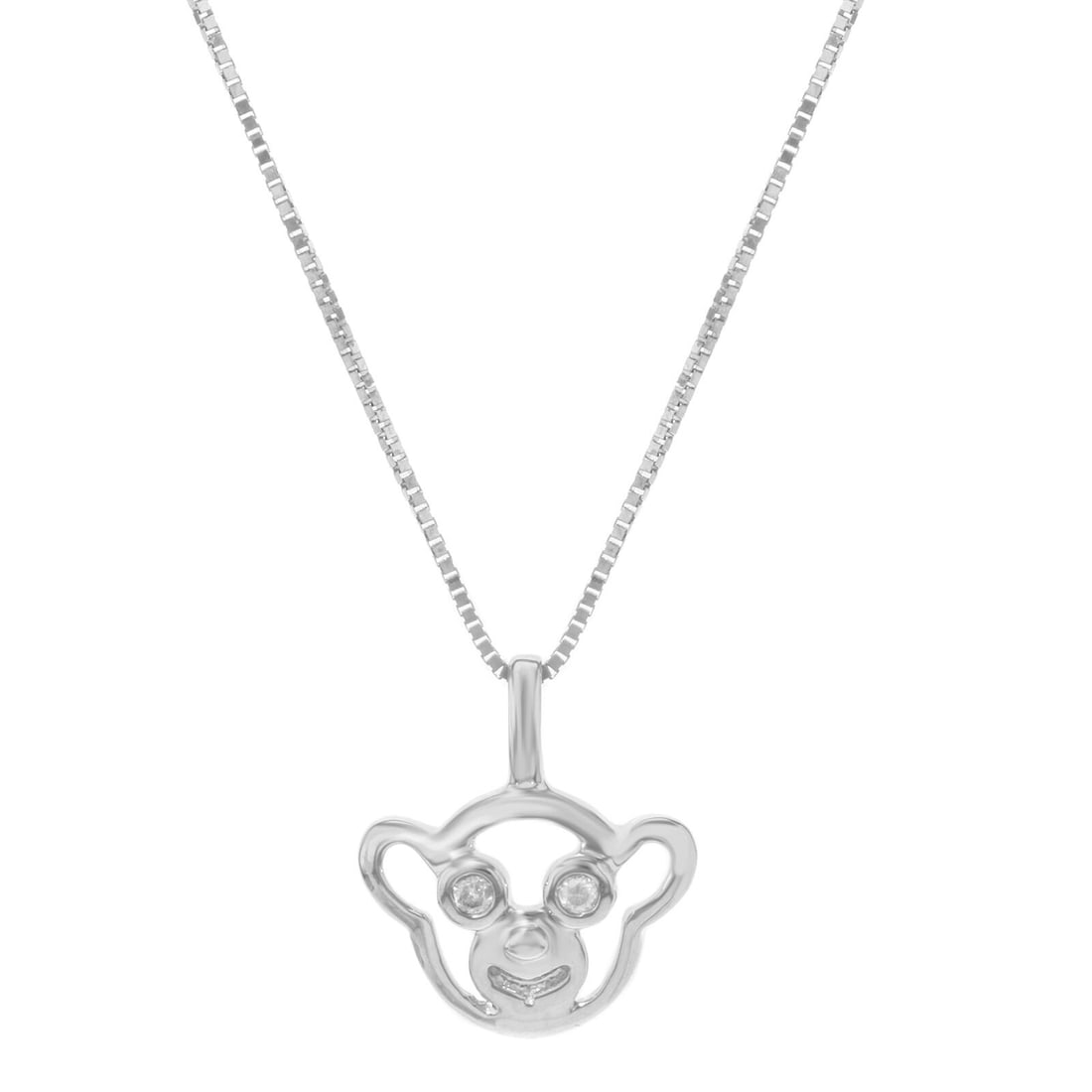 Bliss By Damiani 18k White Gold Teddy Bear Pendant Necklace with Diamonds (1 of 4)