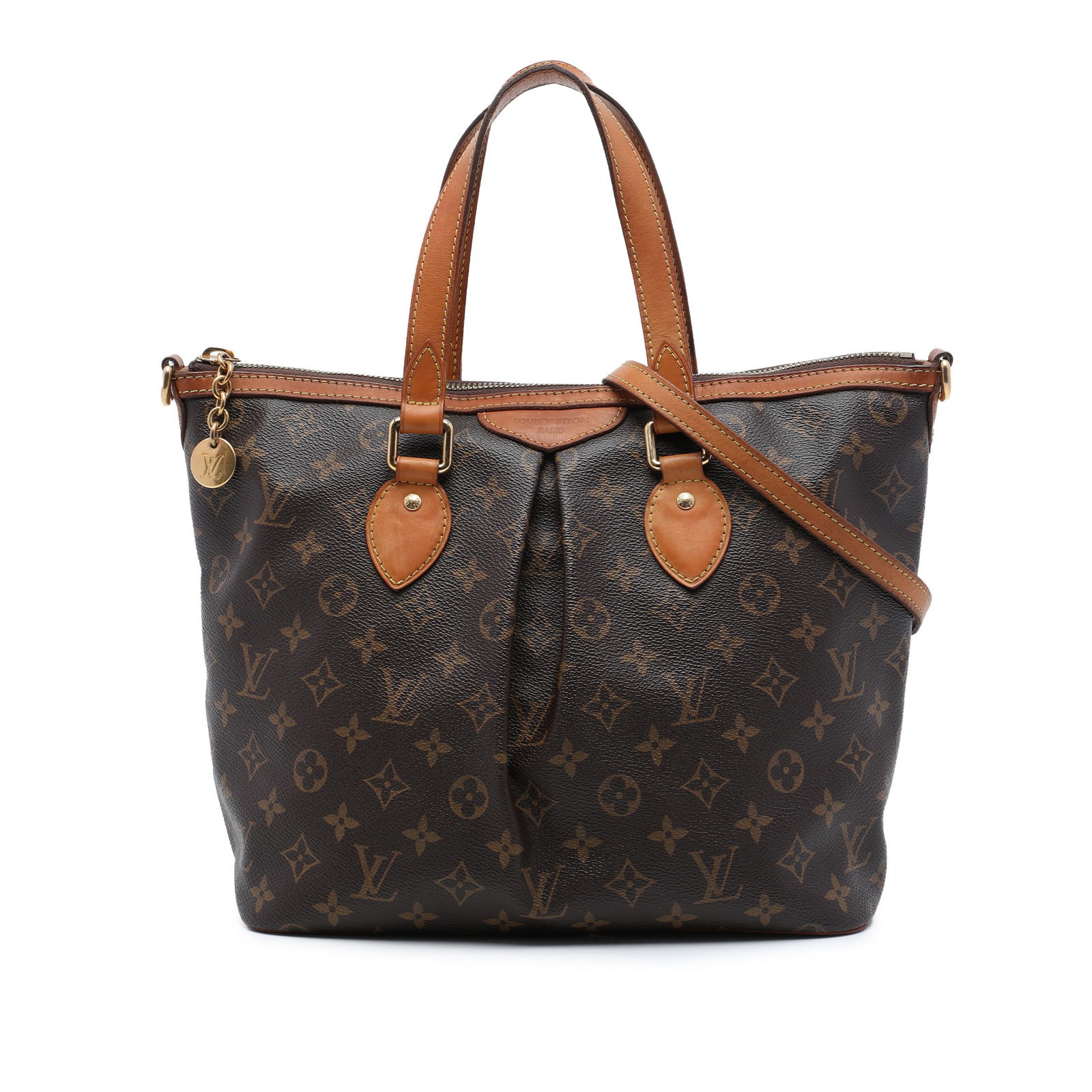 Louis Vuitton Palermo PM Monogram Shoulder Bag: Louis Vuitton Palermo PM Monogram Shoulder Bag Louis Vuitton Monogram Palermo PM handbag crafted with a monogram canvas body and vachetta leather trim. It features flat vachetta leather handles, an ad