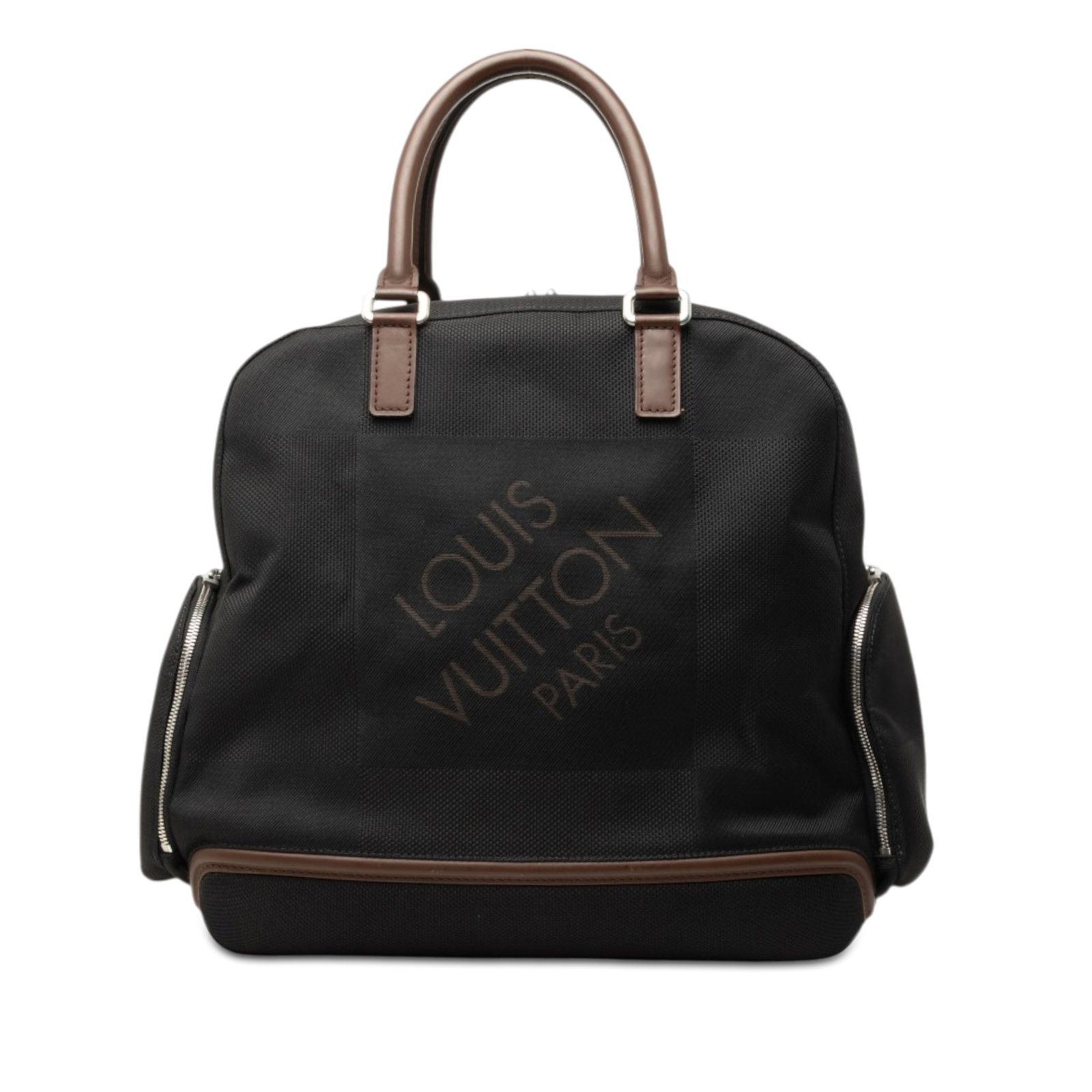 Louis Vuitton Aventurier Polaire Damier Geant Travel Bag: Louis Vuitton Aventurier Polaire Damier Geant Travel Bag Louis Vuitton Damier Geant Aventurier Polaire bag crafted with a damier geant canvas body and leather trim. It features rolled leather handles,