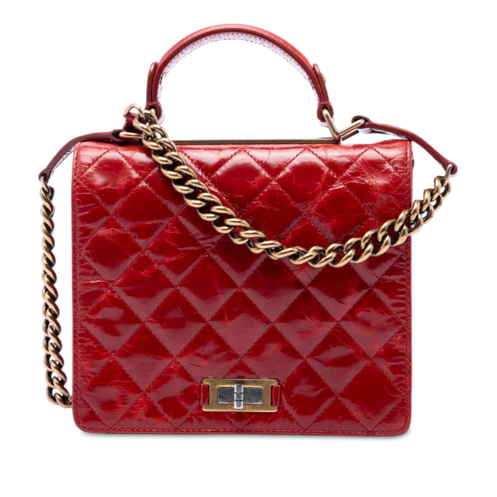 Chanel Reissue 2.55 Rita Top Handle Flap Red Quilted Calfskin Bag (1 of 7)