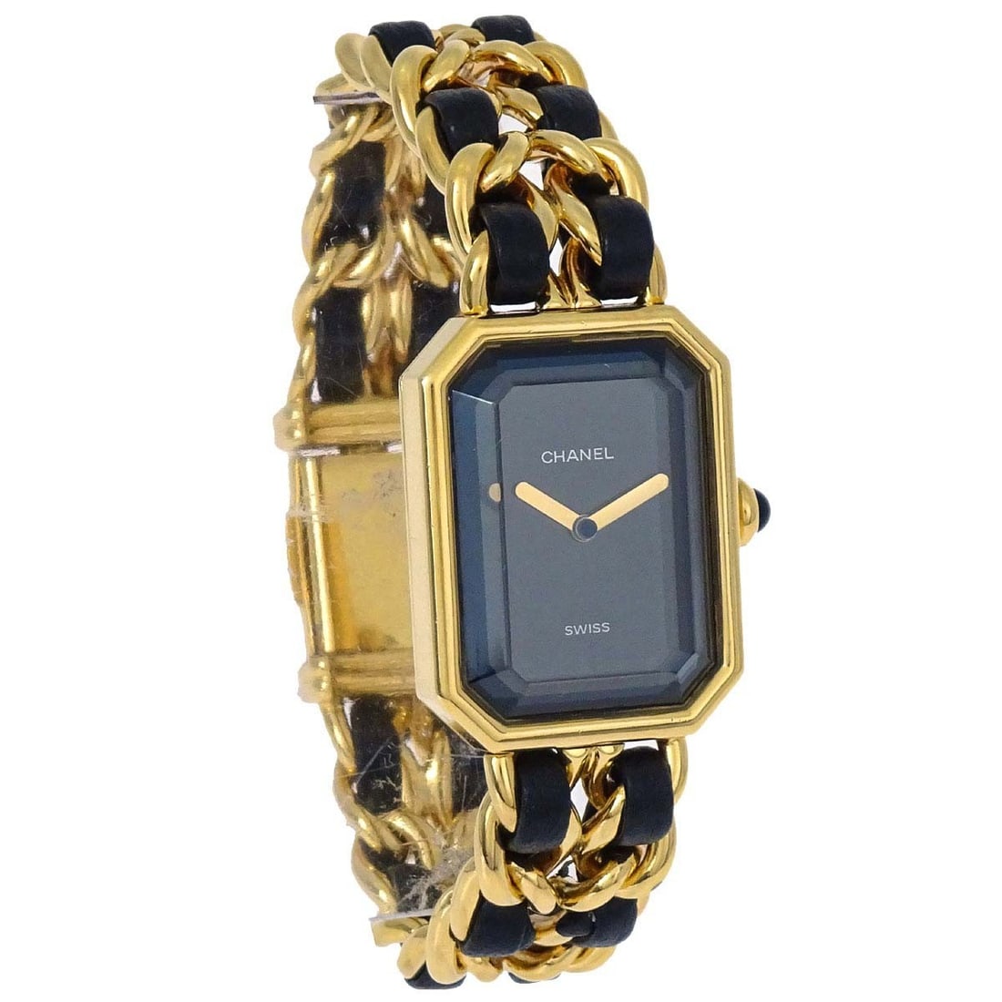 CHANEL Premiere Women's Quartz Wristwatch Gold Plated Black Gold: CHANEL Premiere Women's Quartz Wristwatch Gold Plated Black Gold Chanel Premiere wristwatch with a quartz movement and analog display. Designed for women, this classic dress watch features a black and