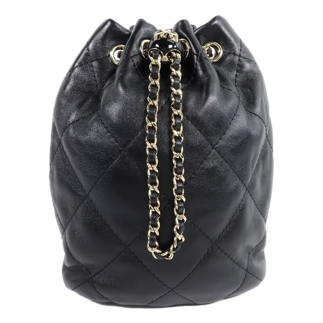 CHANEL AS4810 CC Calfskin Rucksack Backpack Black: CHANEL AS4810 CC Calfskin Rucksack Backpack Black Compact Chanel CC backpack crafted in black calfskin leather with a black exterior and gold-tone hardware. This women's rucksack-style bag features a 