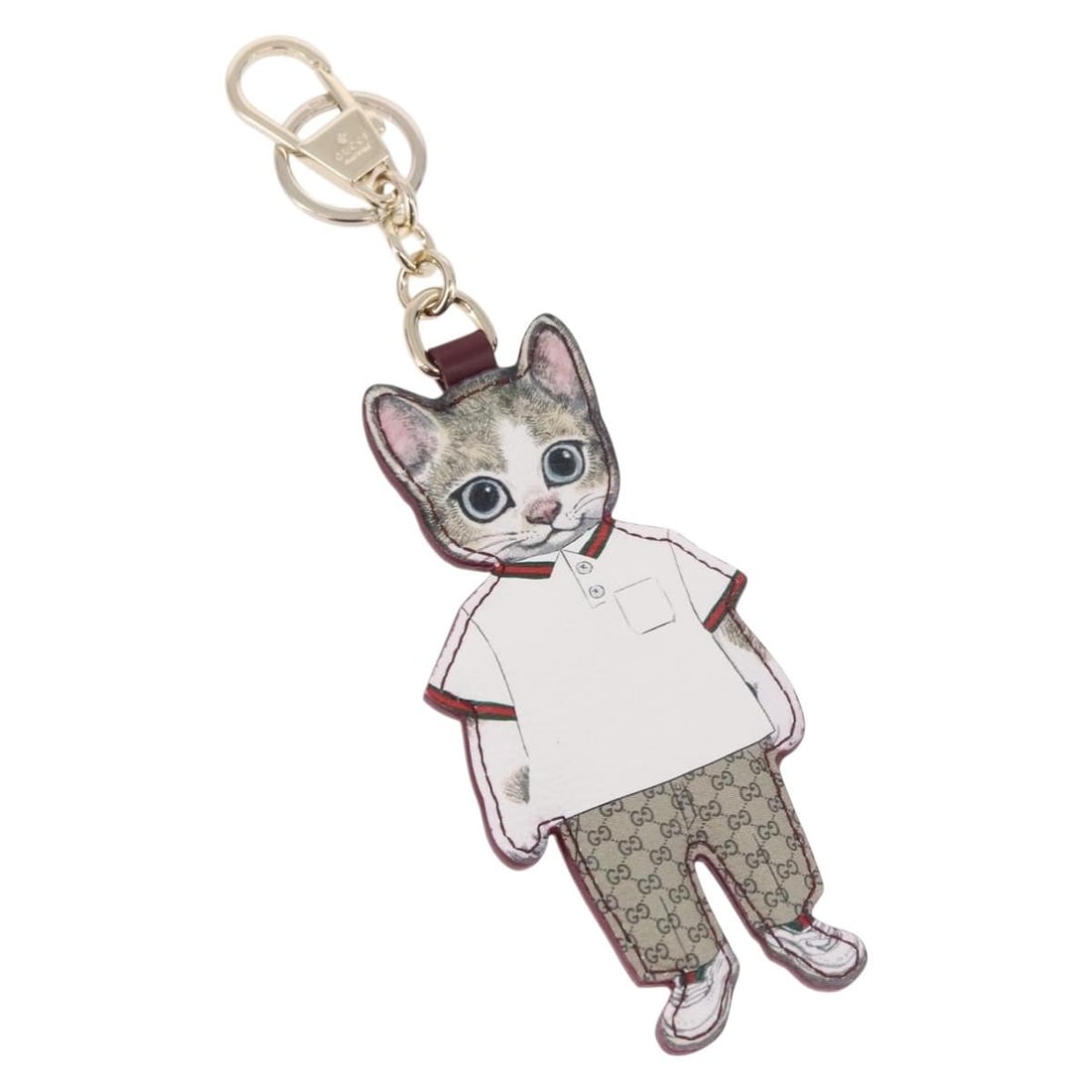 GUCCI Boris Yuko Higuchi GG Supreme PVC Charm Bordeaux: GUCCI Boris Yuko Higuchi GG Supreme PVC Charm Bordeaux Gucci GG Supreme Yuko Higuchi Boris charm in bordeaux PVC leather and GG canvas. Made in Italy, this women's charm includes the original dust bag