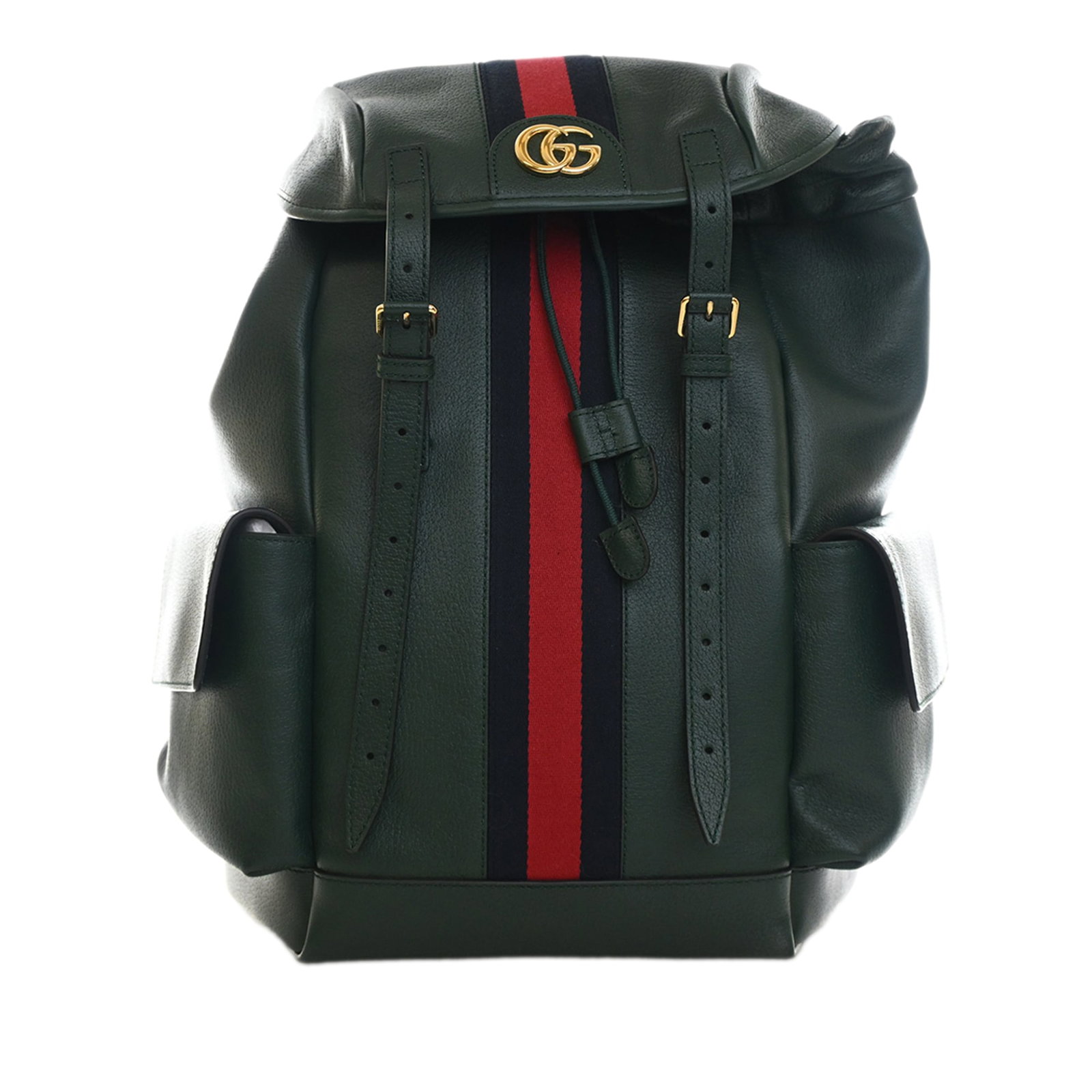 Gucci Ophidia Large Calfskin Backpack with Web Stripe: Gucci Ophidia Large Calfskin Backpack with Web Stripe A Gucci Ophidia backpack crafted in calfskin leather with the signature web detail. This large backpack features a flat leather top handle, adjust