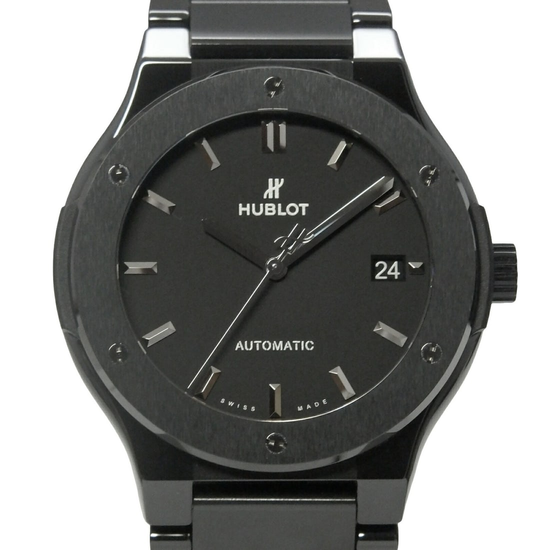 Hublot 510.CM.1170.CM Classic Fusion ceramic mens automatic wristwatch: Hublot 510.CM.1170.CM Classic Fusion ceramic mens automatic wristwatch Hublot Classic Fusion Black Magic men's wristwatch with automatic movement and ceramic case and bracelet construction. Includes t
