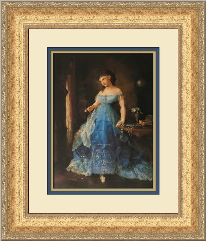 Lily M Spencer We Both Must Fade Custom Framed Art Print 19 x 17: Lily M Spencer We Both Must Fade Custom Framed Art Print 19 x 17 This exquisite custom framed print by artist Lily M Spencer, titled "We Both Must Fade," showcases a beautiful blend of expressionism a
