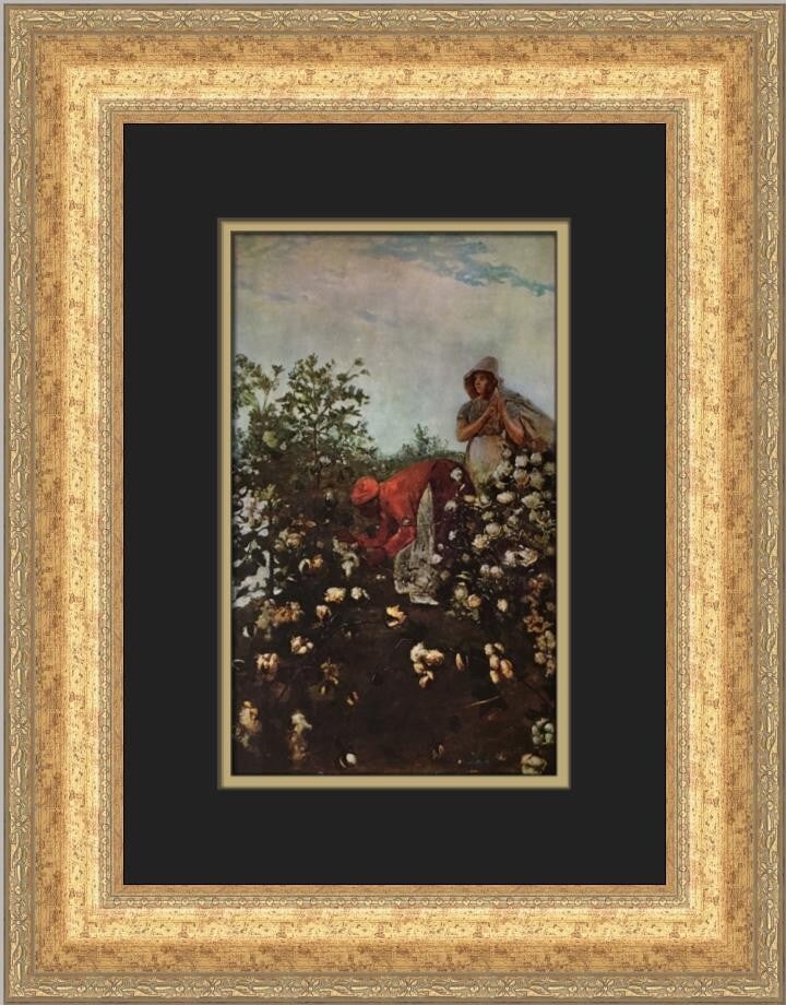Winslow Homer Upland Cotton Custom Framed Art Print 1979: Winslow Homer Upland Cotton Custom Framed Art Print 1979 This stunning custom framed print titled "Upland Cotton" by renowned artist Winslow Homer captures the essence of expressionism and impressioni