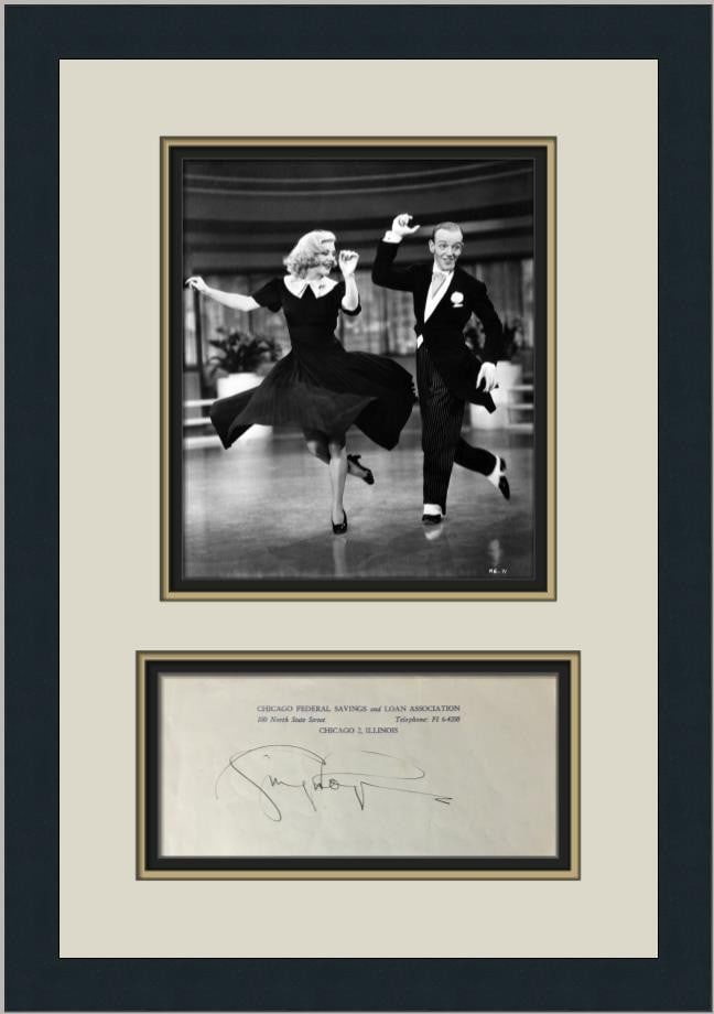 Custom Framed Ginger Rogers Autograph Display from Swing Time JSA (1 of 5)