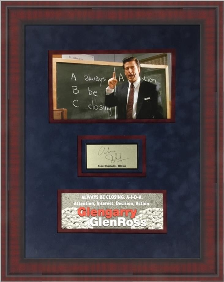 Alec Baldwin Laser Engraved Signature Framed Art Glengarry Glen Ross (1 of 6)