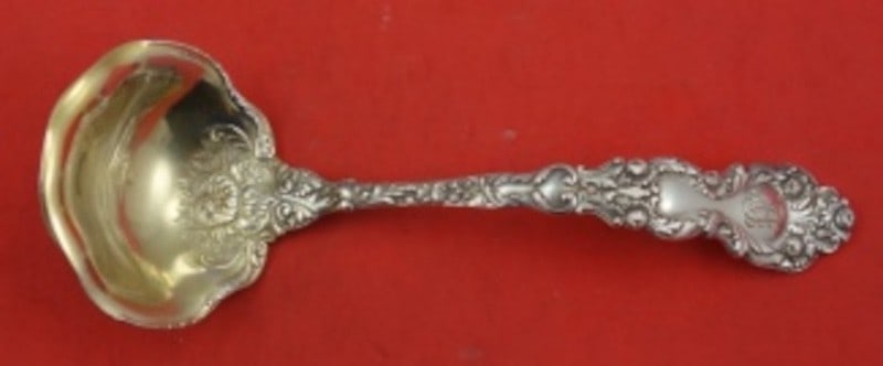 Gorham Imperial Chrysanthemum Sterling Silver Gold Wash Gravy Ladle 7 1 8 (1 of 1)