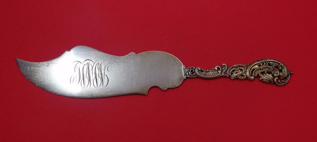 Durgin Du Barry Pierced sterling silver 10 inch ice cream slice (1 of 2)