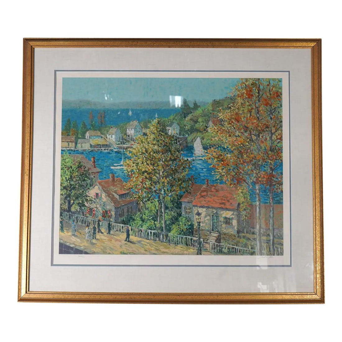 Signed Numbered Christian Autumn Leaves Serigraph 41.5w x 36h (1 of 10)